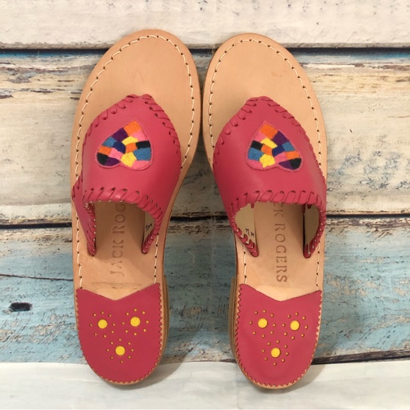 Jack Rogers Women Kennedy Thong Toe Sandal Magenta Size 7 - Picture 4 of 13